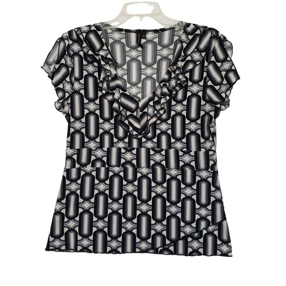 Susan Lawrence Women's Cap Sleeve V-neck Blouse, Size Medium - Picture 1 of 10